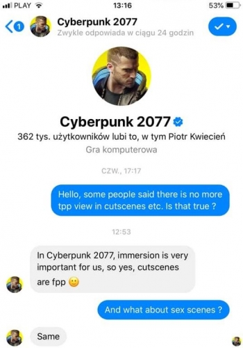 В Cyberpunk 2077 уберут катсцены от третьего лица В Cyberpunk 2077 уберут катсцены от третьего лица